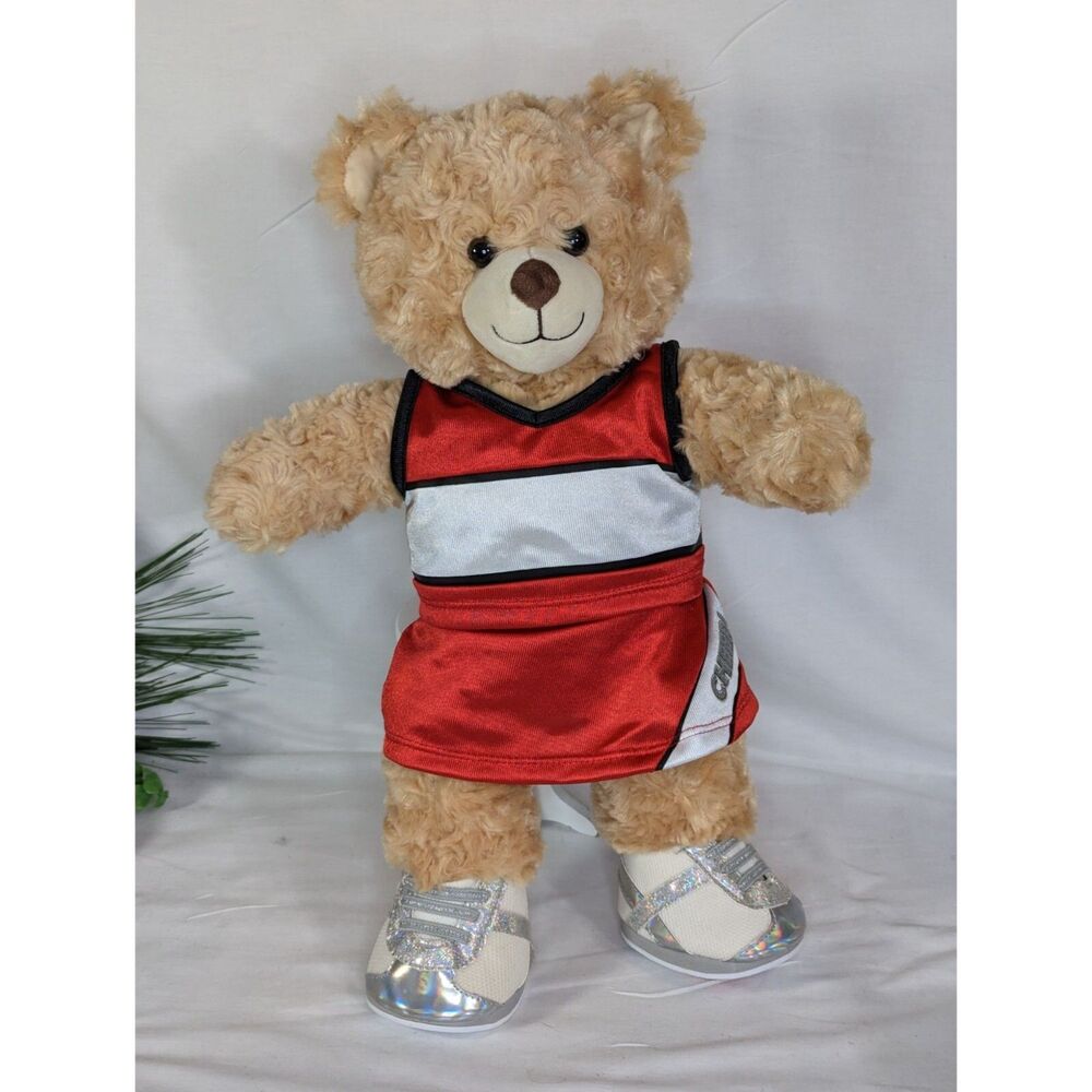 Build A Bear Cheer Bear Cheer Outfit Red, Black, and White 2016 EUC